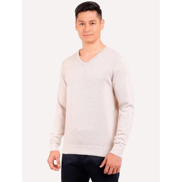 Imagem de Blusa Aramis Masculina Tricot Gola V Areia-Masculino