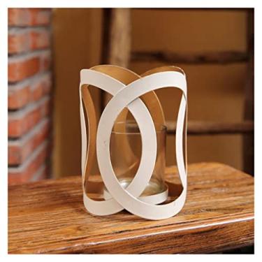 Imagem de Castiçal de ferro forjado para casa castiçal de arte romântica castiçal presente de aniversário decoração de casamento castiçais (tamanho: 1) ()