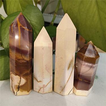 Imagem de Cheio de textura, 1 peça de cristais naturais e pedras varinha esculpindo ornamentos de pedras preciosas de cristal decoração de escritório em casa presente artesanal (cor: conforme mostrado, tamanho