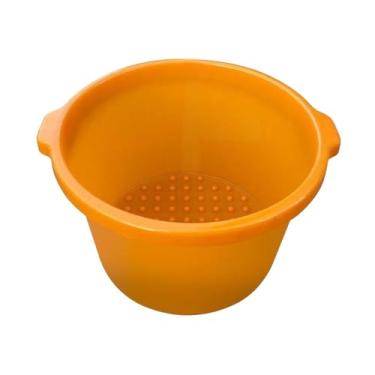 Imagem de Zialofi Banheira de Hidromassagem para Pés, Balde de Pesca, Imersão Antiderrapante, Balde com Fundo Antiderrapante, Banheira de Imersão para Pés para Limpeza, amarelo alaranjado