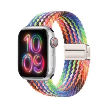 Imagem de Pulseira De Nylon Trançada Compatível Com Apple Watch Series S10 46mm 