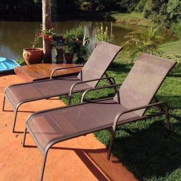 Imagem de Espreguiçadeira De Piscina Aluminio E Tela Sling Unidade - Sarah Móvei