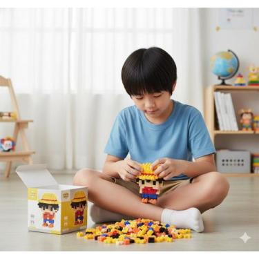 Imagem de Brinquedo infantil educativo bloco magico montagem bloquinhos tigre ga