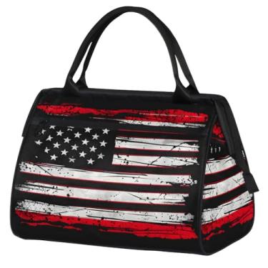 Imagem de Sacola abstrata de flor de abelha pequena para o fim de semana para mulheres e homens, bolsa de viagem dobrável, leve, esportiva, academia, impermeável, mala de mão, bolsa de fim de semana para