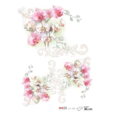 Imagem de Papel de Seda para Decoupage Opapel 30 x 45 cm - 2404 - Flor Orquídea 