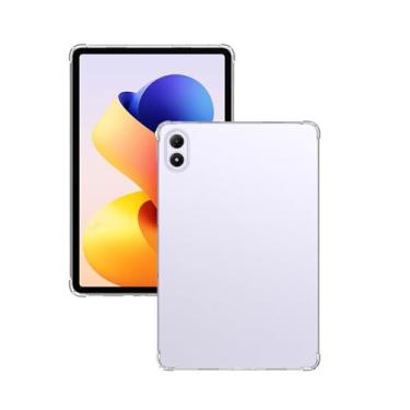 Imagem de Capa transparente para tablet Redmi Pad 2 Pro de 12,1 polegadas, capa protetora FJIASTB flexível TPU à prova de choque com airbag, leve (transparente)
