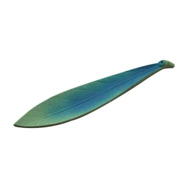 Imagem de BLWOTMOR Incensário de Cerâmica com Design de Folha para Casa E Escritório, Pequeno