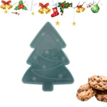 Imagem de Bandeja de servir de Natal – Recipiente de armazenamento de Natal com tampa | Bandeja de servir lanches | para comida, biscoitos, doces, sobremesa, queijo, frutas, chocolate, festa, decoração de casa
