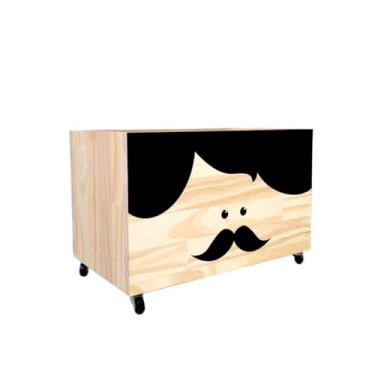 Imagem de Caixote de Madeira para Brinquedos, Caixa Organizadora de Madeira, Baú com rodas para Brinquedos(CX100)