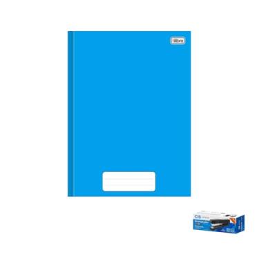 Imagem de Kit Caderno Brochura Capa Dura Pepper Azul 80 Folhas + Grampeador Metallic C-15 45 Folhas