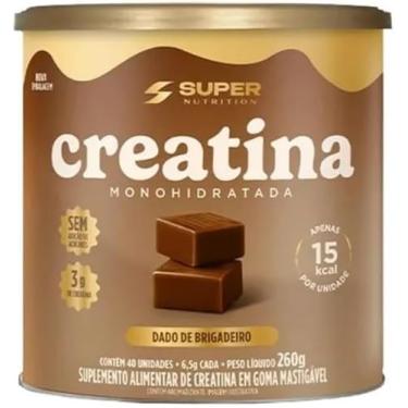 Imagem de Creatina Monohidratada em Goma de 6,5g Sabor Brigadeiro com 40 unidades Lata de 260g-Desincha/Super Nutrition