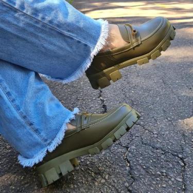 Imagem de Mocassim Feminino Solado Baixo - Brazilinas, Verde, 35
