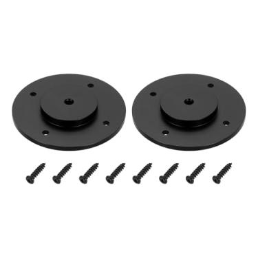 Imagem de PATIKIL Suporte adaptador de tripé de rosca de 1/10.2 cm, 40 mm de diâmetro, 2 peças, flange de liga de alumínio, placa de montagem em tripé com parafuso autorroscante para monitor de braço mágico