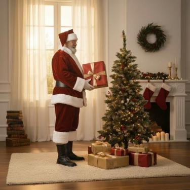 Imagem de Árvore de Natal Dakota 150cm Pinheiro Nevado com Pinhas - MultiA