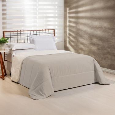 Imagem de Coberdrom 1 Peça Queen Percal 200 Fios Com Sherpa Flupy 100% Poliéster - Avela