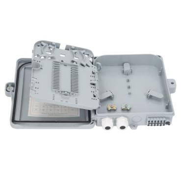 Imagem de Ymiko Gabinete de Distribuição de Fibra óptica de 12 Portas à Prova d'água Com Adaptadores SC FC, Caixa Terminal Divisor PLC para Conectividade de Rede Externa