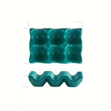 Imagem de 6 expositores de casca de ovo de cerâmica - elegante organizador de bancada de cozinha, suporte decorativo para ovos