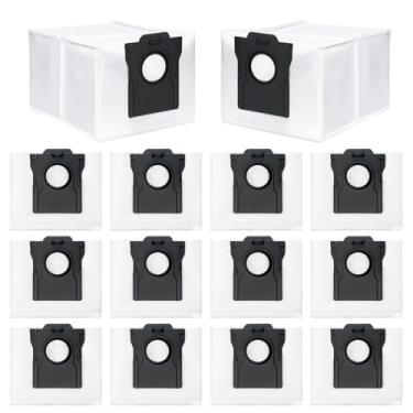 Imagem de Pacote com 14 sacos de pó compatíveis com Dreame L10s Ultra, L10s Pro Ultra Heat, D10 Plus Gen 2 Robot Vacuum - Sacos de pó de carvão ativado de grande capacidade de 3,2 L com design descartável