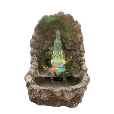 Imagem de Fonte água cascata NS Fátima iluminada na gruta