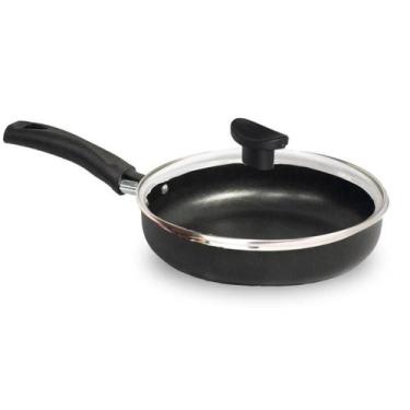 Imagem de Frigideira Alta 18 cm Teflon Antiaderente com Tampa de Vidro - Global 