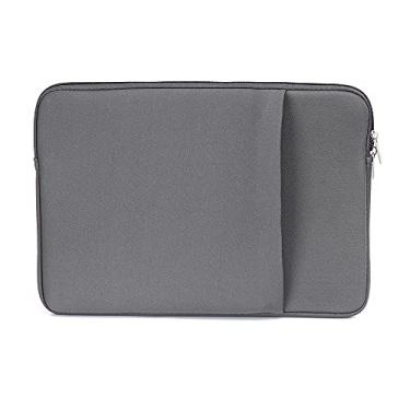 Imagem de Capa para Notebook B2015 com Zíper Macio Bolsa de Substituição MacBook Air Pro Ultrabook Espuma Antiestática Interna Absorção Impactos Design Slim e Leve Bolso Frontal Itens Essenciais