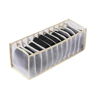 Imagem de Caixa de Armazenamento Roupa Íntima Plegável para Uso Residencial Divisor Gaveta Organizador Malha Sutiãs e Meias