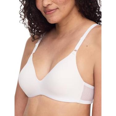 Imagem de Warner's Warners Blissful Benefits Sutiã feminino respirável sem fio com bojos justos, Branco, G