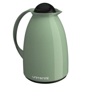 Imagem de Garrafa Térmica Florença 650ml Verde com Ampola de Vidro e Plástico In