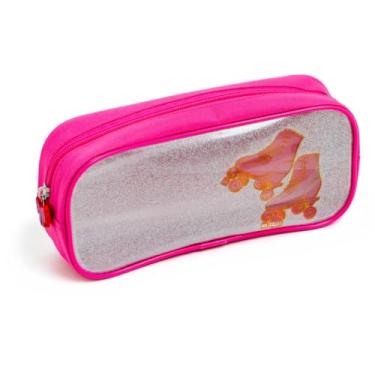 Imagem de Estojo Escolar KIT Beauty – Retangular, Compartimento Único, Cores Sortidas e Zíper Reforçado - Ideal para Canetas, Lapis e Material Escolar.