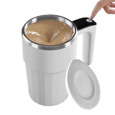 Imagem de Copo De Agitação Automática | Caneca De Aço Inoxidável 380 Ml Com Display De Temperatura | Com Tampa E Agitação Automática - Para Piquenique Camping Caminhada Festa Casa Chá Leite Chocolate