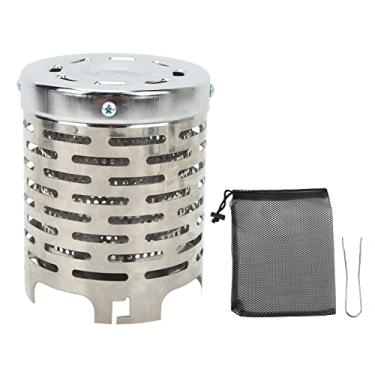 Imagem de Aquecedor De Acampamento Ao Ar Livre MOUMOUTEN, Mini Aquecedor De Fogão De Acampamento De Aço Inoxidável, Tampa De Aquecedor Portátil A Gás Ao Ar Livre, Capa De Aquecimento De Barraca Para Caminhadas,