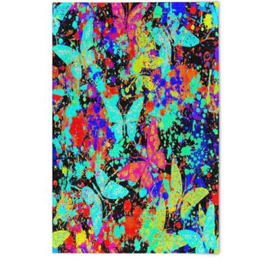 Imagem de Splatter Rainbow Color Butterflies Jigsaw Puzzles 500 Pieces Adults White Elephant Creative Puzzles for Adults Cartoon Animal Art, 500 Pieces, 20.5" x 14.9"