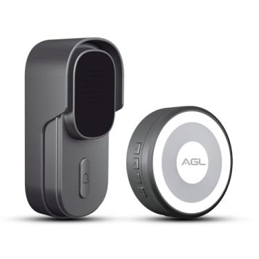 Imagem de Campainha Wi-Fi Toc Fácil Áudio AGL – Porteiro Inteligente com Notificações no Smartphone, Abertura de Fechadura, Sem Fio, Compatível com AGL Home, Tuya e SmartLife – Preto