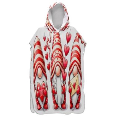 Imagem de Joisal Poncho de surfe plus size para adultos trocador de roupas de banho de praia com capuz gnomos fofos ponchos adultos para mulheres