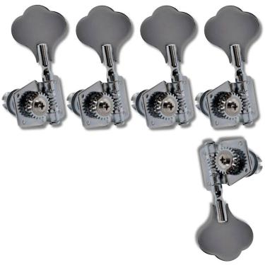 Imagem de Kit Tarraxa Baixo Jazz Bass Standart Cromado Mhb01 4 + 1