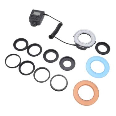 Imagem de Generic Anel de Luz de Flash Com 48 Leds, Adaptador Com Display Lcd Colorido, Difusor de Anéis para Fotos Macro, Pesquisas Científicas, Câmeras Dslr
