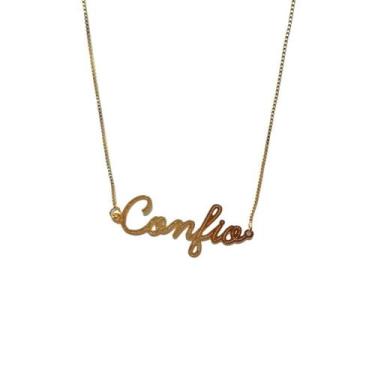 Imagem de Colar Feminino Confio Semijoia Banhada a Ouro 18k
