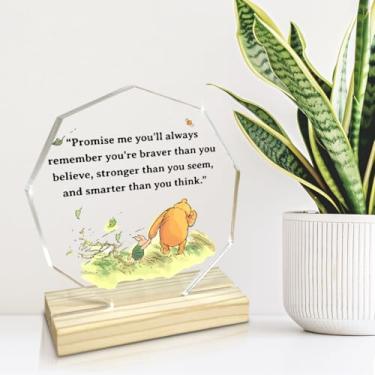 Imagem de Placa decorativa de acrílico com suporte presentes para homens e mulheres, decorações de mesa para mãe, pai, avó, amigos (Nonagon3334)