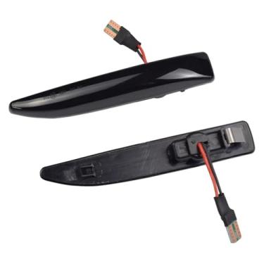 Imagem de Luz indicadora de espelho lateral para BMW Série 7 E65 E66 E67 E68 2001-2008 63137164757 Luzes Repetidoras Marcadoras Fenr Si LED Sinal de Luz Giratória (2 peças de cristal dinâmico)
