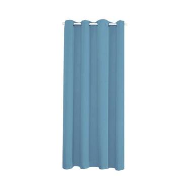 Imagem de Painel De Cortina Sólida Térmica Isolante Blackout Com Ilhós Para Sala