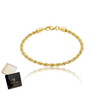 Imagem de Pulseira Masculina Elo Baiano banhado A ouro 24K