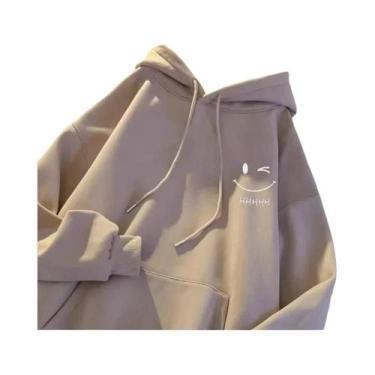 Imagem de Moletom Com Capuz Engraçado Para Homens Com Estampa De Rosto Sorrident