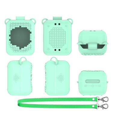 Imagem de Capa de silicone para Bitzee Interactive ToyDigital Pet, capa protetora, suporte de capa de armazenamento com cordão (verde)