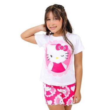 Imagem de Pijama Infantil Menina Stitch Hello Kitty Personagens, Hello kitty 2, 
