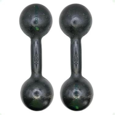 Imagem de Par de Halteres de Ferro Fundido Pintado - 6 Kg - BOX INGÁ
