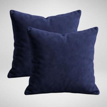 Imagem de 2 Capas de Almofada em Suede Luxo Ziper Invisivel 50cm x 50cm Glamour 