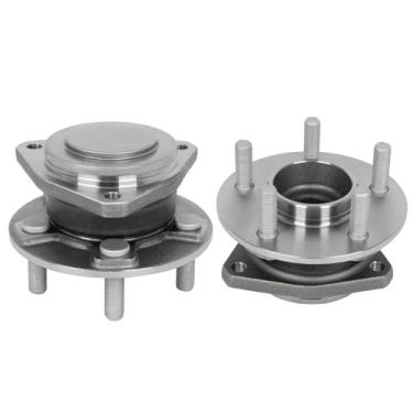 Imagem de INGKAN Conjunto de cubo de rolamento de roda dianteira 513325, 5 pinos com ABS, 2 peças serve para Chrysler 300, Dodge Challenger Charger 2012 2013 2014 2015 2016 2017 2018 2019 2020 substitui OE