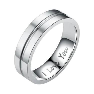 Imagem de Anéis De Noivado Em Aço Inoxidável Com Cristal Para Casais, Joias De C