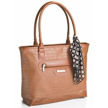 Imagem de Pasta / Bolsa Para Notebook 15.6' Tiracolo Feminina Croco - Viccina, B