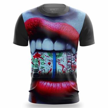 Imagem de Camisa Masculina Estampa Vamp Dolar Camiseta Casual Tecido Leve-Masculino